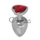 Дополнительное фото Анальная пробка You2Toys Diamond Anal Plug Large серебристая с красным кристаллом 9,4 см