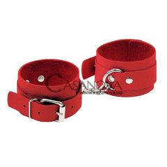 Основное фото Наручники Leather Standart Hand Cuffs красные