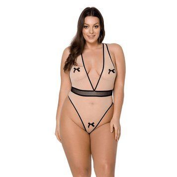 Основное фото Боди Passion Viena 4XL/5XL бежевое