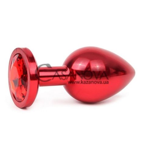 Основное фото Анальная пробка Anal Jewelry Plugs Large красная с красным кристаллом 9,3 см