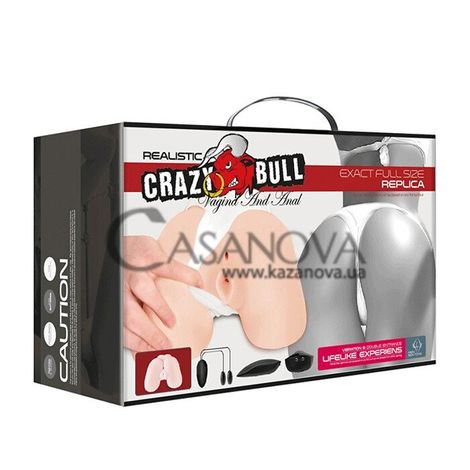 Основное фото Искусственная вибровагина и анус Crazy Bull Vagina And Anal BM-009173Z-1 телесная