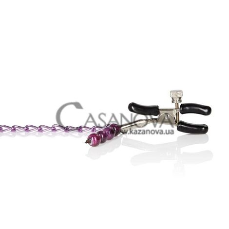 Основне фото Затискачі для сосків Chain Nipple Clamps фіолетові