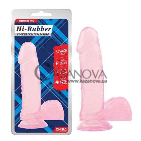 Основне фото Фалос на присосці Hi-Rubber Born To Create Pleasure 7.7 Inch рожевий 19,5 см