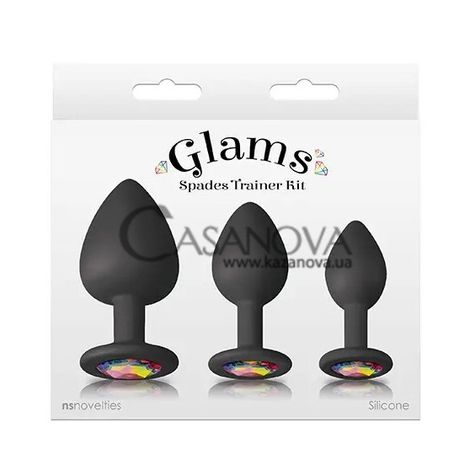 Основное фото Набор анальных пробок Glams Spades Trainer Kit NS Novelties черный