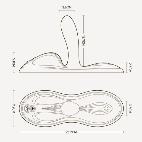 Основное фото Смарт-вибратор для клитора с вагинальным отростком Zalo Flora Smart Vibrating Pad белый 12,7 см