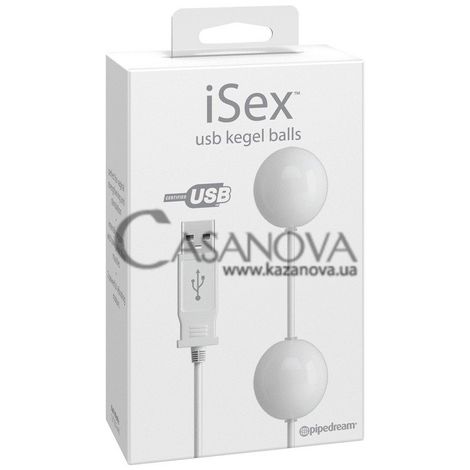 Основне фото Вагінальні кульки з вібрацією iSex USB Kegel Balls білі
