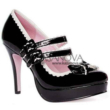 Основне фото Жіночі туфлі Leg Avenue Shoes Dottie чорно-білі