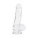 Додаткове фото Фалоімітатор на присосці з віброкулею Addiction Crystal Clear Toy Collection 7" прозорий 17,8 см