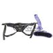 Дополнительное фото Женский страпон с маской для глаз Strap-On Kit For Playgirls сиреневый 19 см