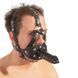 Додаткове фото Маска-кляп з фалосом Zado Leather Head Harness With Dildo чорний