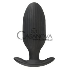 Основне фото Анальна пробка з вібрацією XouXou Vibrating E-Stim Butt Plug чорна 9,2 см
