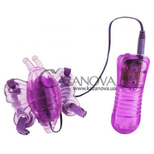 Основне фото Віброметелик 10 Function Vibrating Butterfly Harness фіолетовий