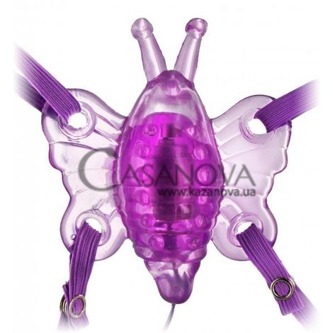 Основне фото Віброметелик 10 Function Vibrating Butterfly Harness фіолетовий