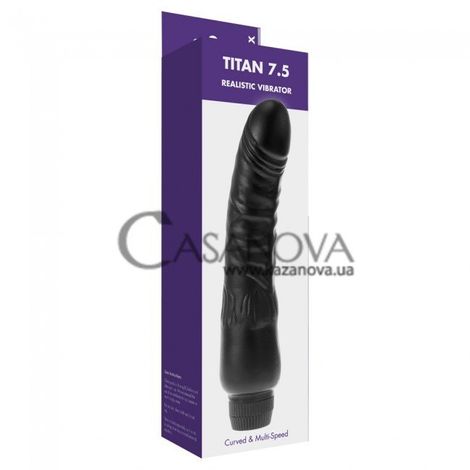Основное фото Вибратор Titan 7,5 Realistic Vibrator Kinx чёрный 19 см