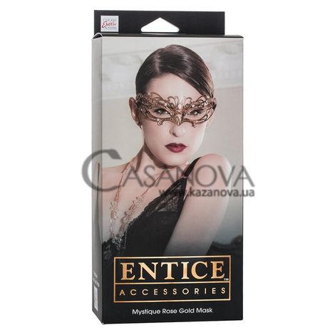 Основное фото Маска на глаза California Exotic Novelties Entice Accessories Mystique Rose Gold Mask золотая