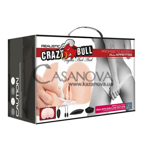 Основное фото Искусственная вибровагина и анус Crazy Bull Vagina And Anal BM-009190Z-1 телесная