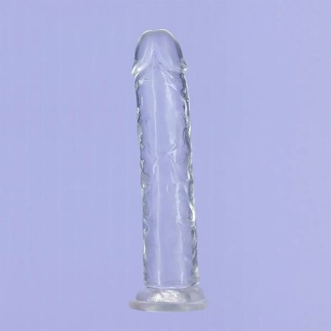 Основне фото Фалоімітатор на присосці з віброкулею Addiction Crystal Clean & Clear Toy Collection 7" прозорий 17,8 см