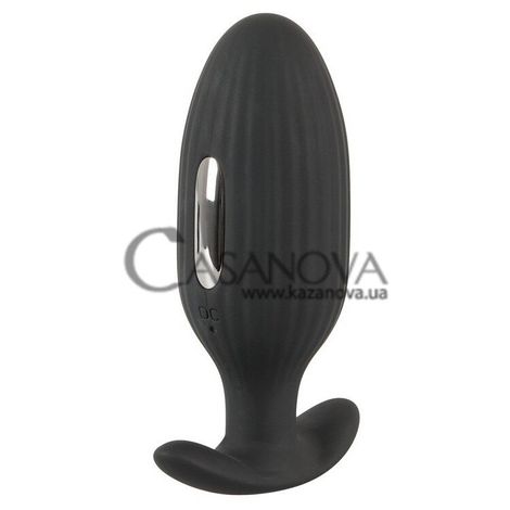Основное фото Анальная пробка с вибрацией XouXou Vibrating E-Stim Butt Plug чёрная 9,2 см