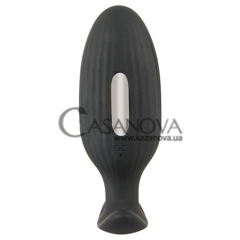 Основне фото Анальна пробка з вібрацією XouXou Vibrating E-Stim Butt Plug чорна 9,2 см