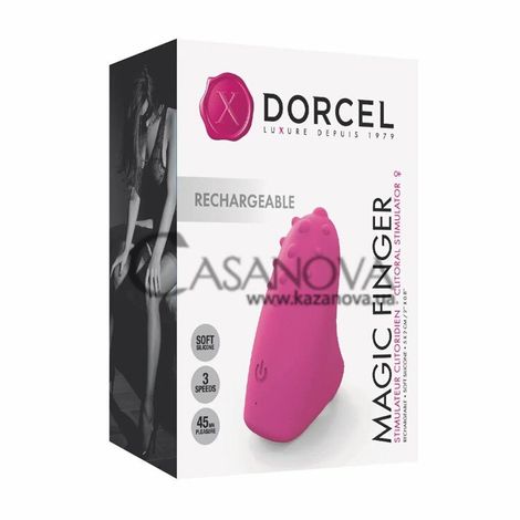 Основное фото Клиторальный вибратор-насадка Dorcel Magic Finger розовый 5 см