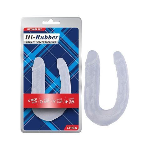 Основное фото Фаллоимитатор для двойного проникновения Chisa Novelties Hi-Rubber 13 Inch Dildo прозрачный 17 см