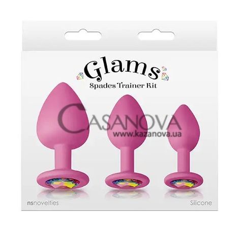 Основне фото Набір анальних пробок Glams Spades Trainer Kit NS Novelties рожевий