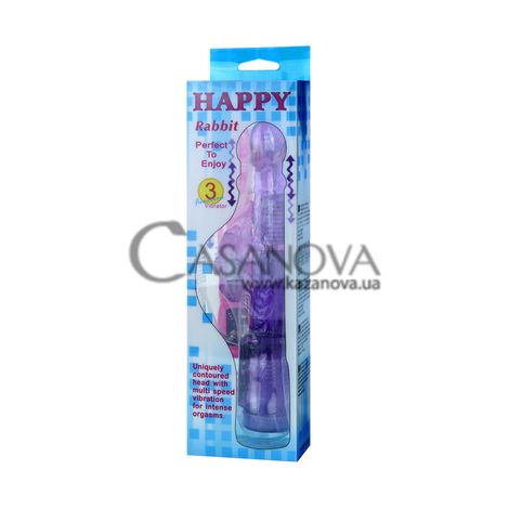 Основное фото Rabbit-вибратор с ротацией Lybaile Happy Rabbit фиолетовый 21,8 см