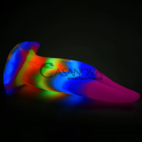 Основне фото Сяючий в темряві фаломітатор Creature Cocks Unicorn Kiss Glow-in-the-Dark Dildo різнокольоровий 21,3 см