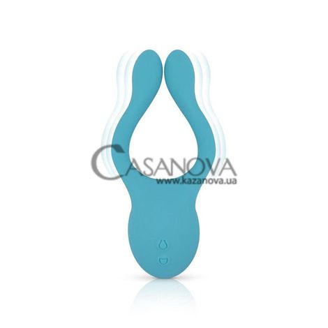 Основное фото Вибратор для пар Cala Azul Dani Couples Vibrator голубой 14,7 см