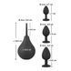 Додаткове фото Набір для анального сексу You2Toys Black Velvets Anal Kit Douche + 3 Jewel Butt Plugs чорний з прозорим кристалом