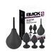 Додаткове фото Набір для анального сексу You2Toys Black Velvets Anal Kit Douche + 3 Jewel Butt Plugs чорний з прозорим кристалом