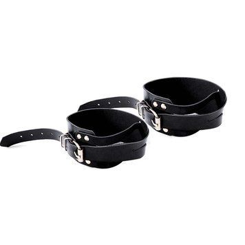 Основное фото Мужские наручники из натуральной кожи Art of Sex Man Handcuffs Speedway L-2XL чёрные