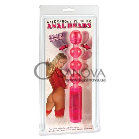 Основное фото Анальный вибростимулятор Anal Beads розовый 21 см