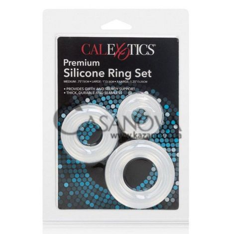 Основне фото Набір ерекційних кілець Premium Silicone Ring Set прозорий