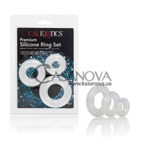 Основне фото Набір ерекційних кілець Premium Silicone Ring Set прозорий