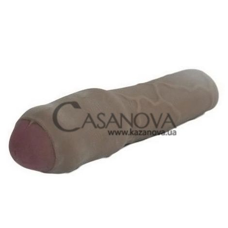 Основное фото Удлиняющая насадка Xtra Thick Uncut Penis Extension коричневая 19,7 см