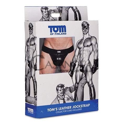 Основное фото Трусы мужские Tom of Finland Leather Jockstrap M/L чёрные