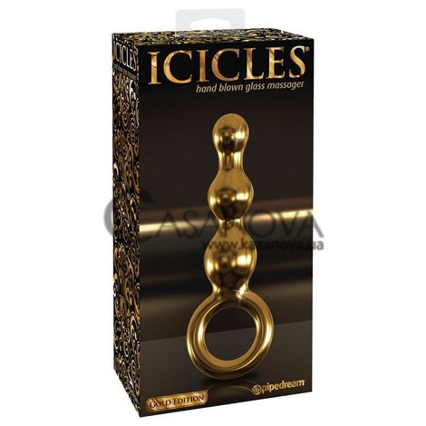 Основное фото Анальный стимулятор Icicles Gold Edition G10 золотистый 14,8 см