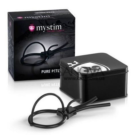 Основное фото Эрекционное кольцо для электростимуляции Mystim Pure Pete чёрная