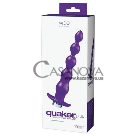 Основное фото Анальный вибратор Quaker Plus фиолетовый 21 см