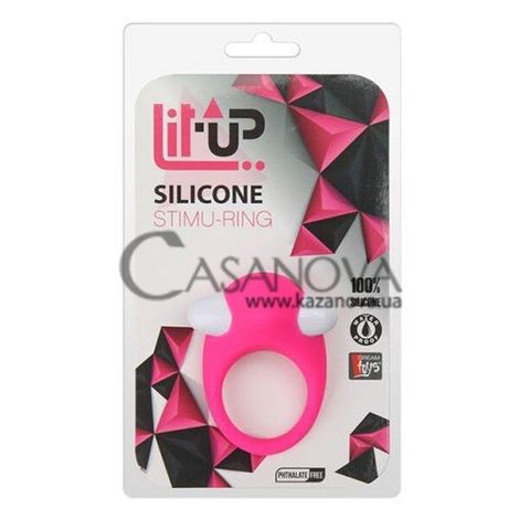 Основное фото Эрекционное виброкольцо Lit-Up Silicone Stimu-Ring розовое