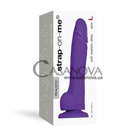 Основне фото Фалоімітатор Strap-On-Me Soft Realistic Dildo L фіолетовий 19 см