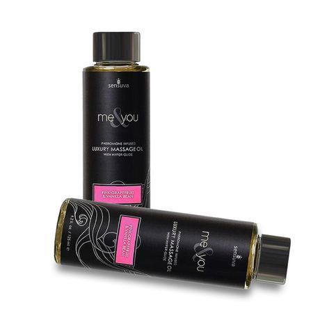 Основне фото Масажна олія з феромонами "Рожевий грейпфрут та ваніль" Sensuva Me & You Luxury Massage Oil Pink Grapefruit & Vanilla Bean 125 мл