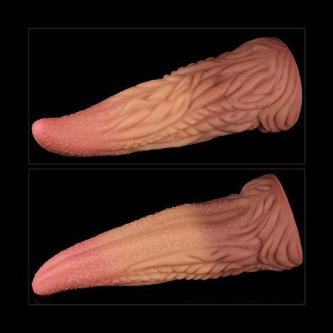 Основное фото Нереалистичный фаллоимитатор на присоске для фистинга Lovetoy 10'' Dual layered Platinum Silicone Tongue телесный 25 см