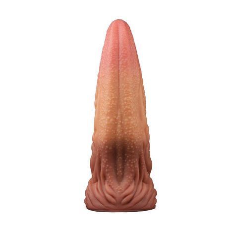 Основное фото Нереалистичный фаллоимитатор на присоске для фистинга Lovetoy 10'' Dual layered Platinum Silicone Tongue телесный 25 см