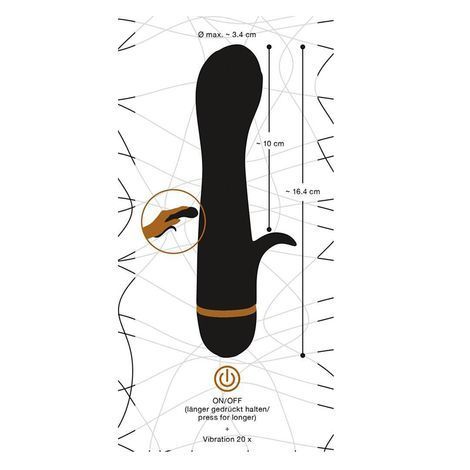 Основне фото Rabbit-вібратор для точки G You2Toys Bendy Vibrator ORI-592196 чорний 16,4 см