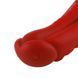 Дополнительное фото Фаллоимитатор-насадка Hismith 8.35" Curved Silicone Dildo Red Monster Series красный 21 см