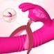 Додаткове фото Rabbit-вібратор з функцією нагріву Boss of Toys Silicone Vibrator USB 7 Powerful Licking рожевий з білим 23,1 см