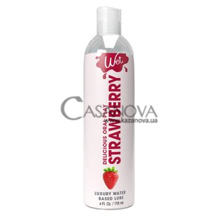 Основное фото Съедобный лубрикант Wet Turn On Yummy Strawberry Flavored Lube клубника 118 мл