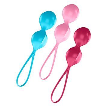 Основне фото Набір з 3 подвійних вагінальних кульок Satisfyer V Balls Training Set C02 кольоровий